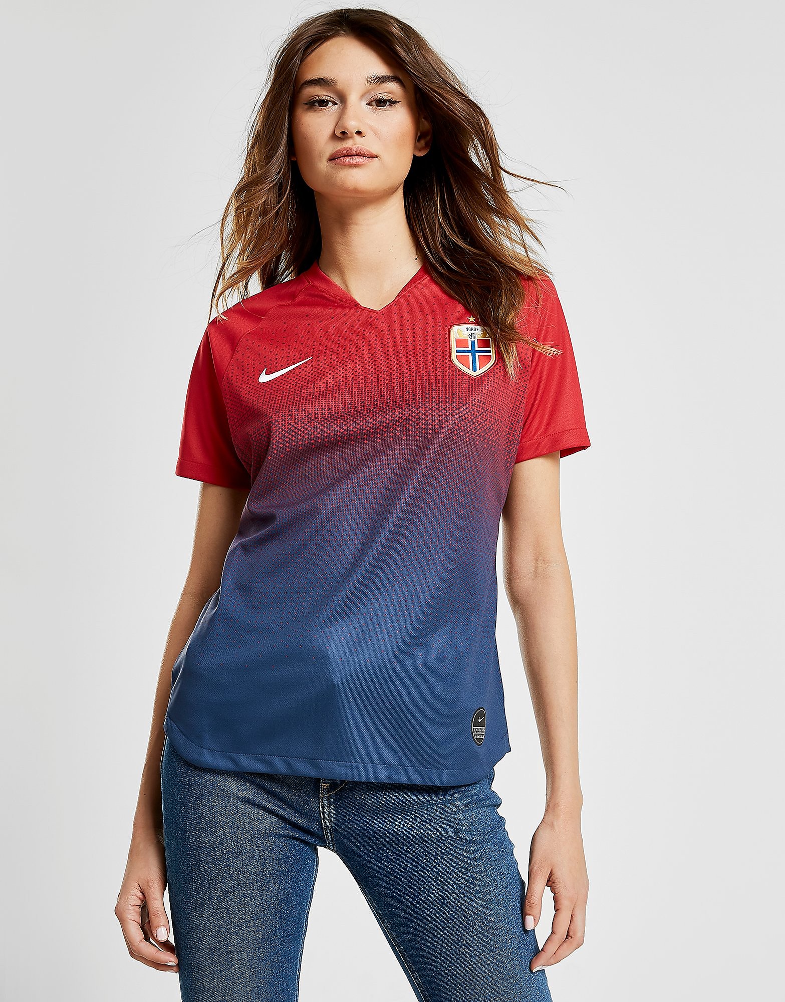 Nike Norway 2019 Home Shirt Dames Rood nike kopen in de aanbieding