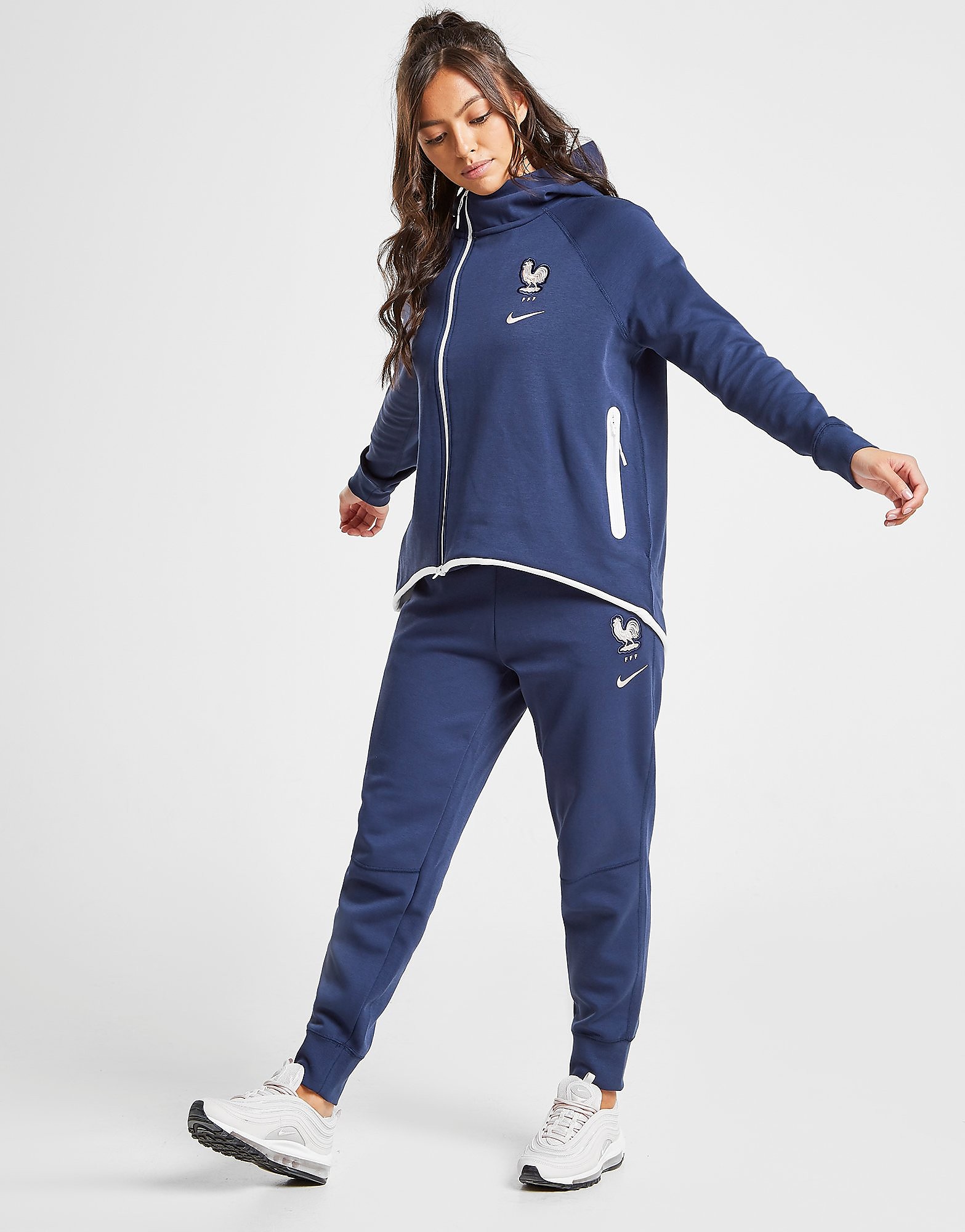 Nike France Tech Fleece Joggingbroek Dames Blauw nike kopen in de aanbieding