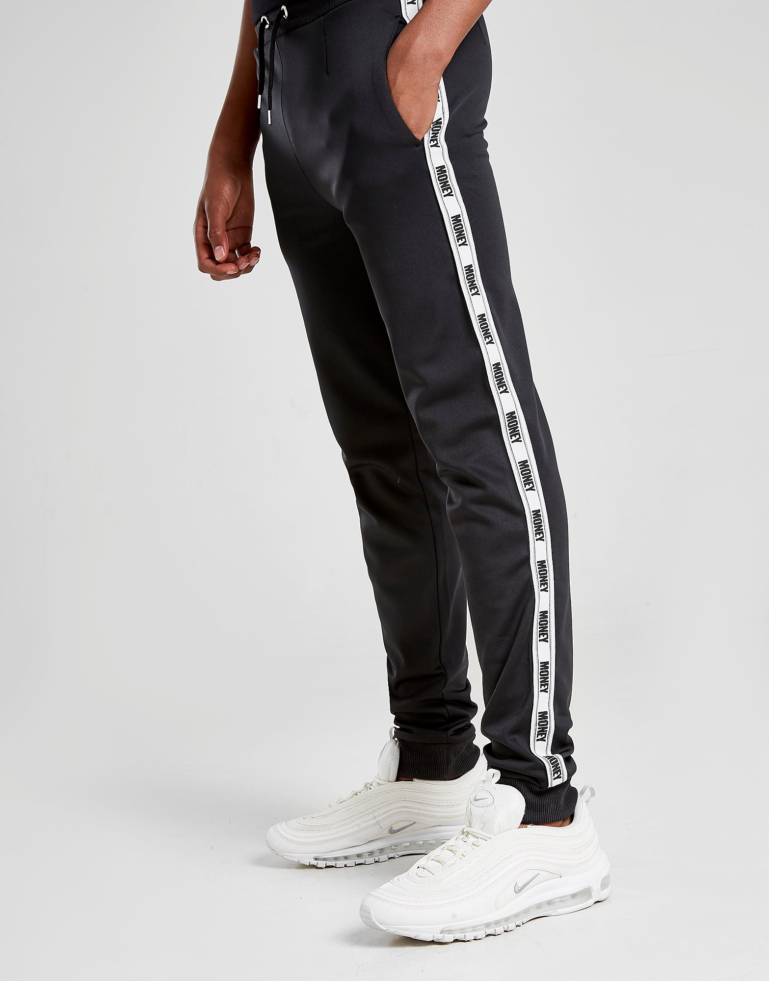 Money Clothing Tape Track Pants Junior Zwart Kind money clothing kopen in de aanbieding