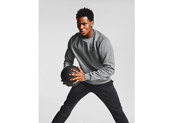 Under Armour Haut à col ras du cou Rival Fleece - Pitch Gray Light Heather, Pitch Gray Light Heather