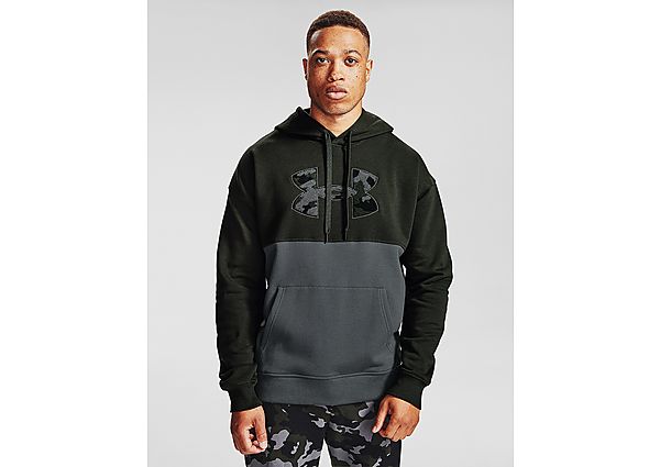 Under Armour Sweat à capuche Rival Fleece Colorblock - Baroque Green, Baroque Green
