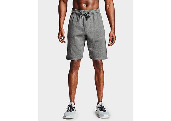 Under Armour short rival fleece multilogo - Pitch Gray Light Heather, Pitch Gray Light Heather