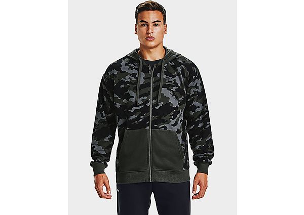 Under Armour Sweat Rival Fleece Camo Full Zip - Baroque Green, Baroque Green