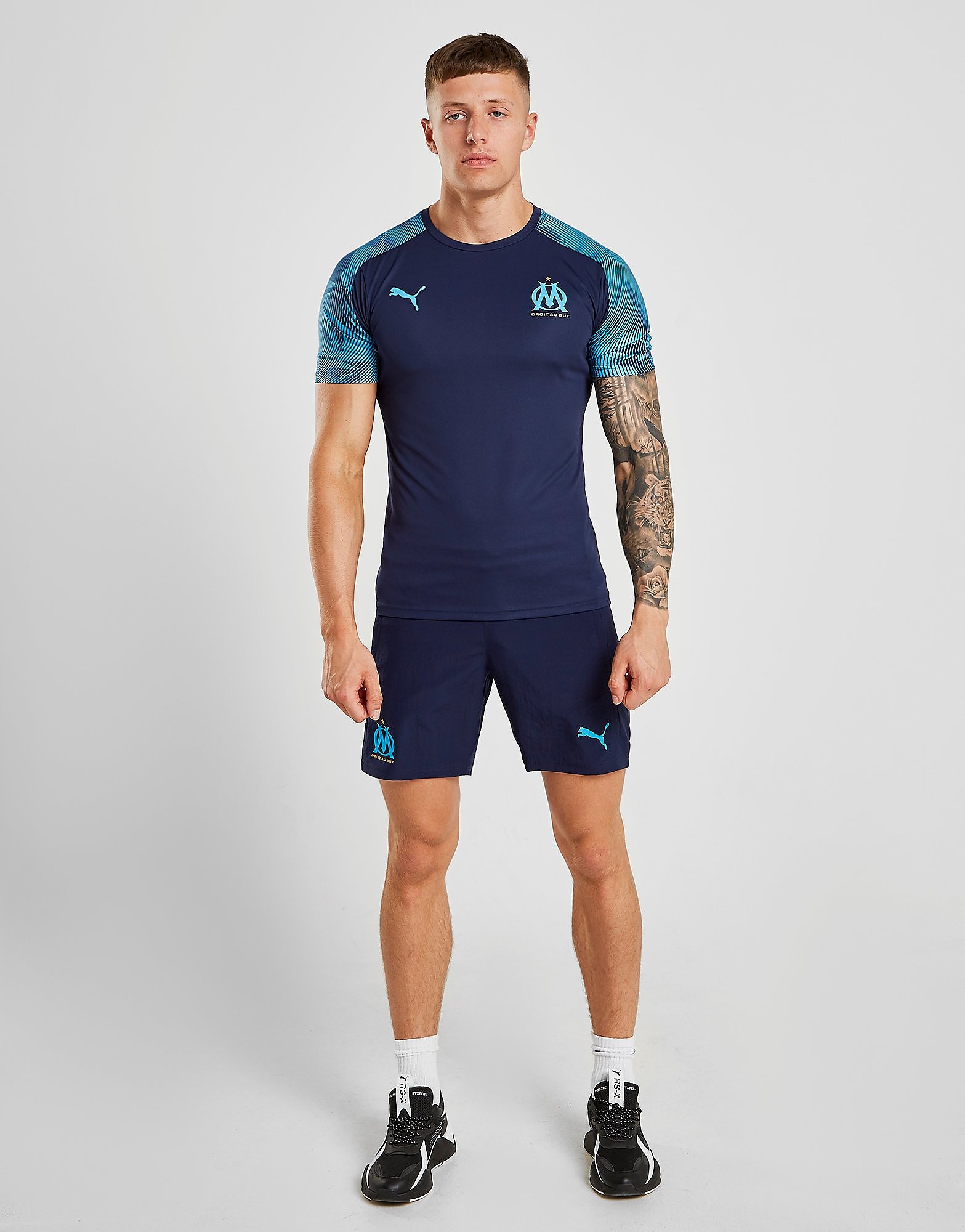 Puma Olympique Marseille Woven Shorts Heren Blauw puma kopen in de aanbieding