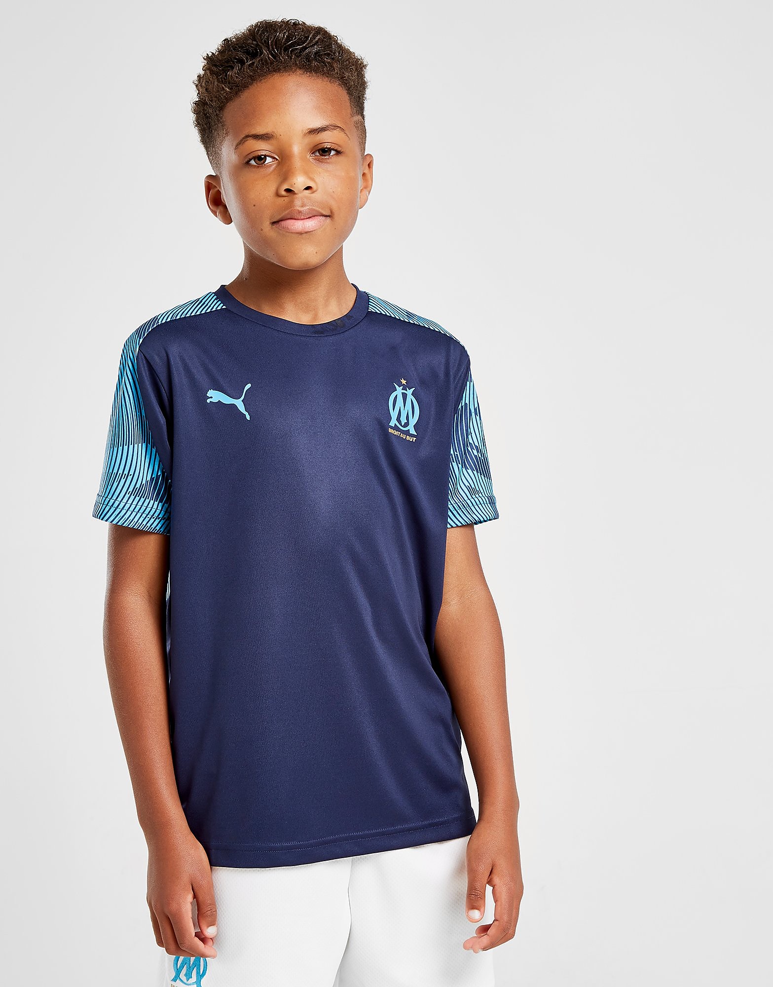 Puma Olympique Marseille Training Shirt Junior Blauw Kind puma kopen in de aanbieding