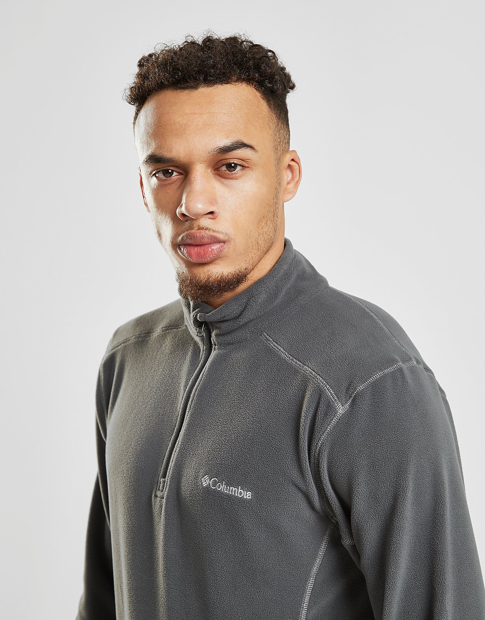 

Columbia 1/4 Zip Micro Fleece Top - Grey - Mens, Grey