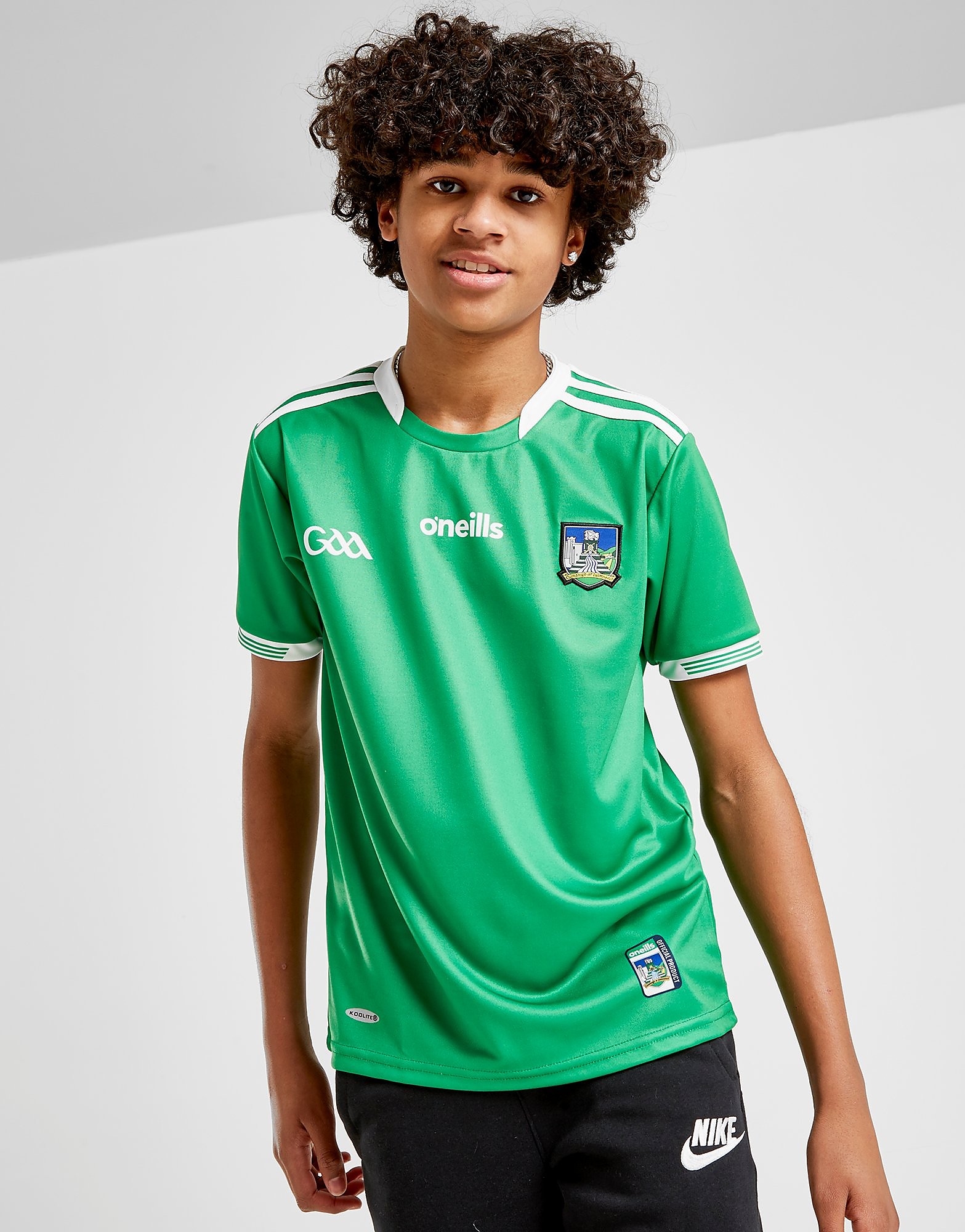 

O'Neills Limerick GAA 2018 Home Shirt Children - Green - Kids, Green