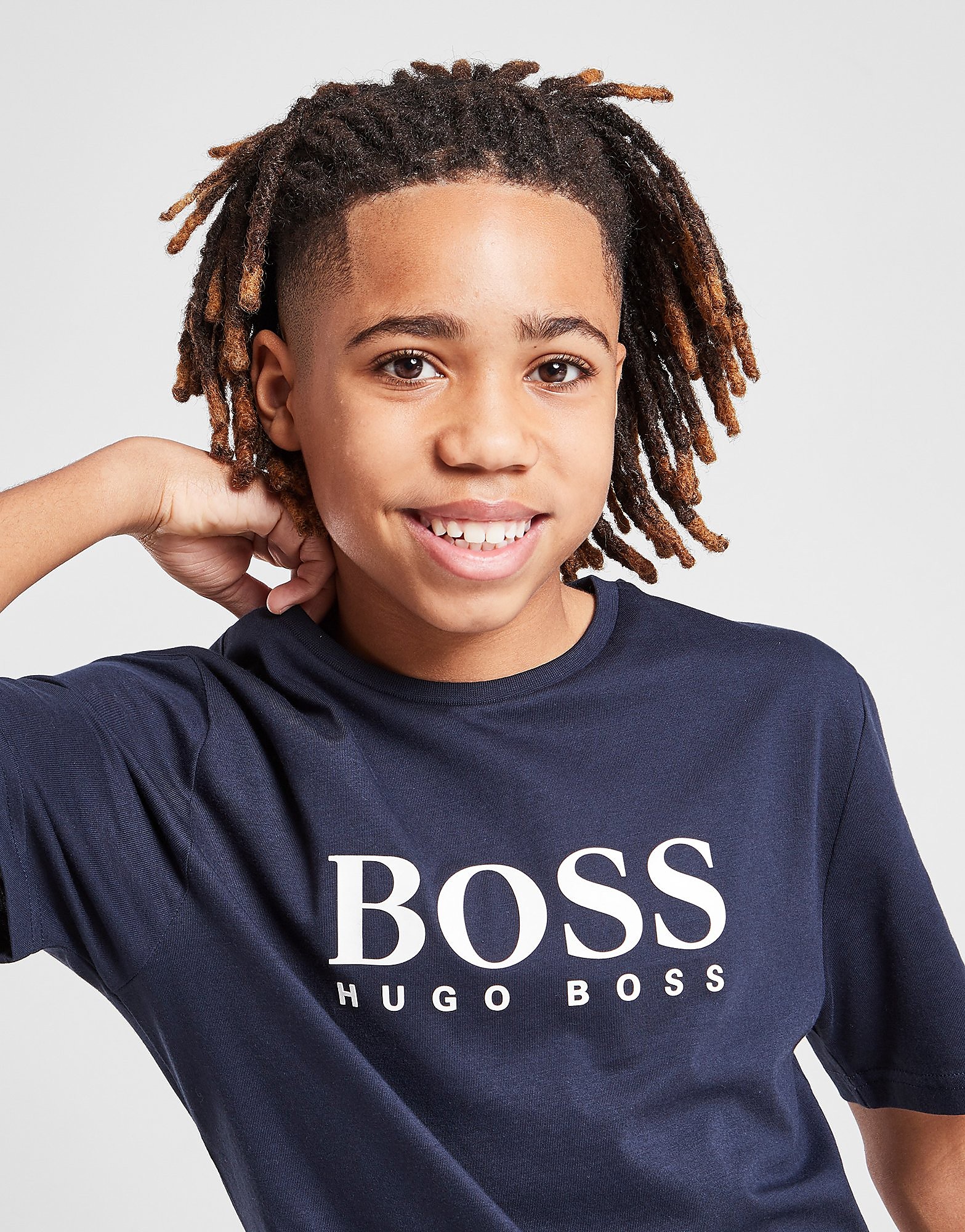 

BOSS Large Logo T-Shirt Junior - Navy - Kids, Navy