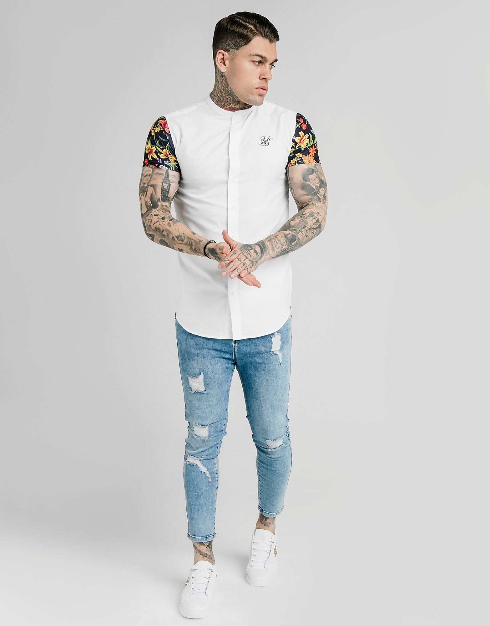 Siksilk Short Sleeve Shirt Heren Alleen Bij Jd Wit siksilk kopen in de aanbieding
