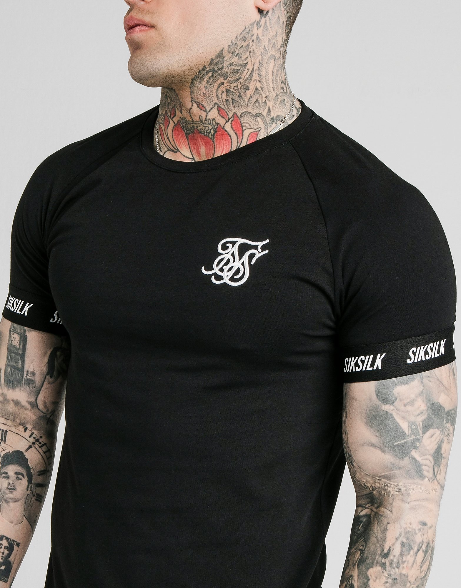 Siksilk Tech Tape T Shirt Heren Zwart siksilk kopen in de aanbieding