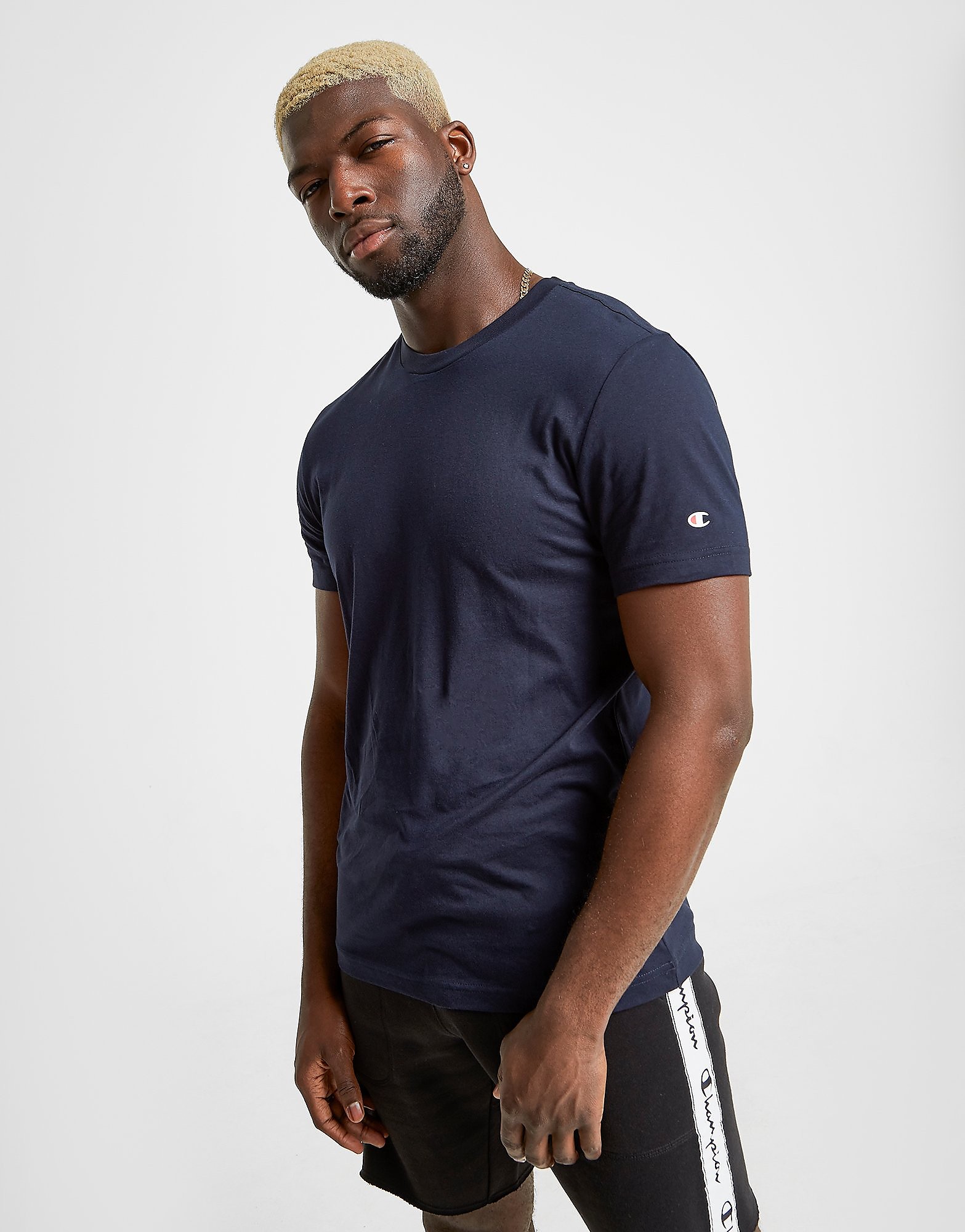 

Champion 2 Pack Badge T-Shirts - Navy/Grey - Mens, Navy/Grey