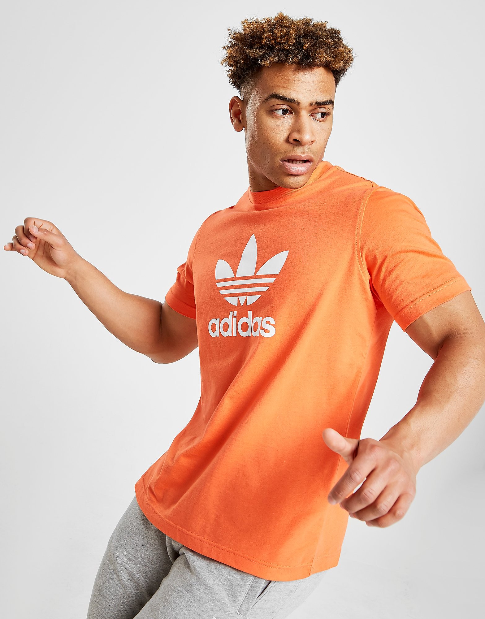 Adidas Originals Trefoil Logo T Shirt Heren Oranje adidas originals kopen in de aanbieding