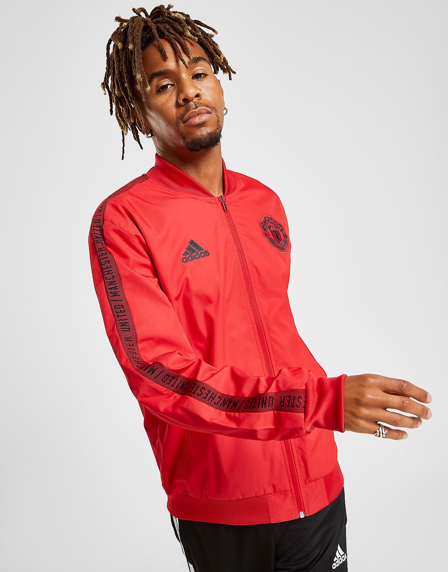 Adidas Manchester United Fc Anthem Jacket Heren Rood adidas kopen in de aanbieding