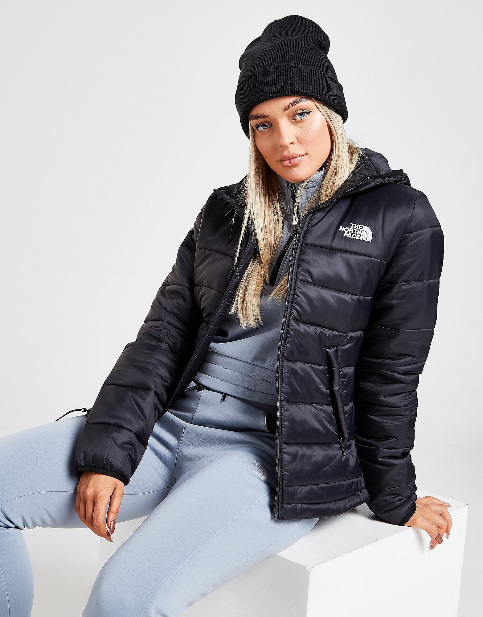 

The North Face Panel Padded Jacket - Only at JD - Black/White - Womens, Black/White