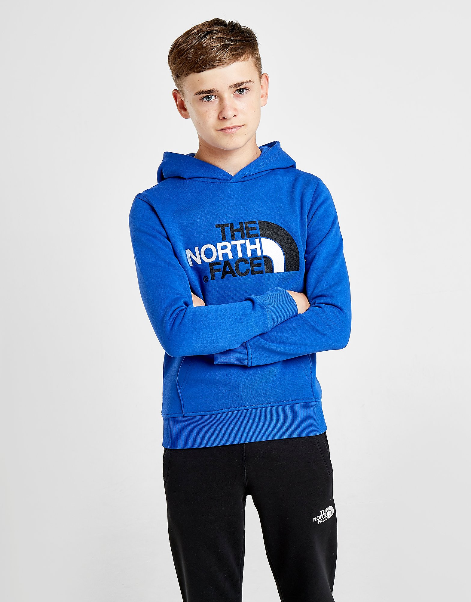 

The North Face Drew Peak Hoodie Junior - Blue/Black/White - Kids, Blue/Black/White