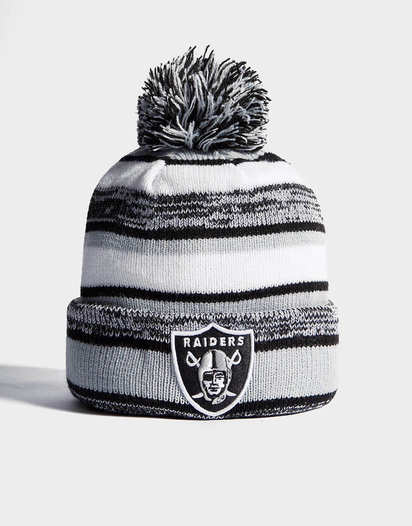 

New Era NFL Oakland Raiders Beanie - White/Black - Womens, White/Black