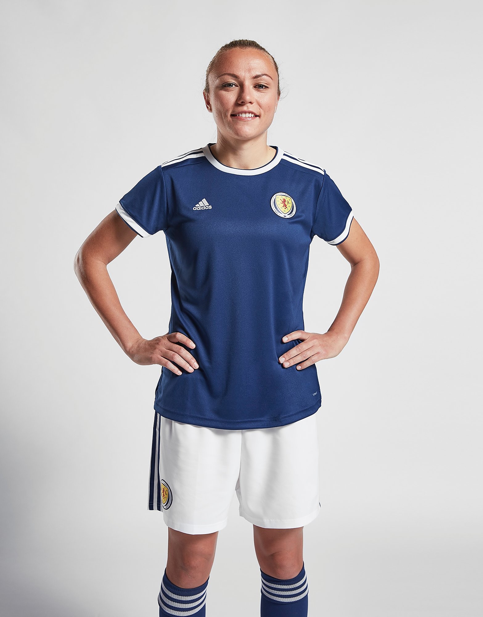 Adidas Scotland Wwc 2019 Home Shirt Dames Pre Order Blauw adidas kopen in de aanbieding