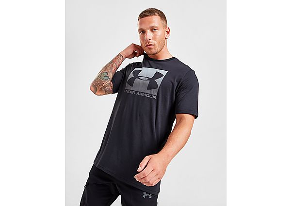 Under Armour T-shirt Boxed Logo Homme - Black/Silver, Black/Silver