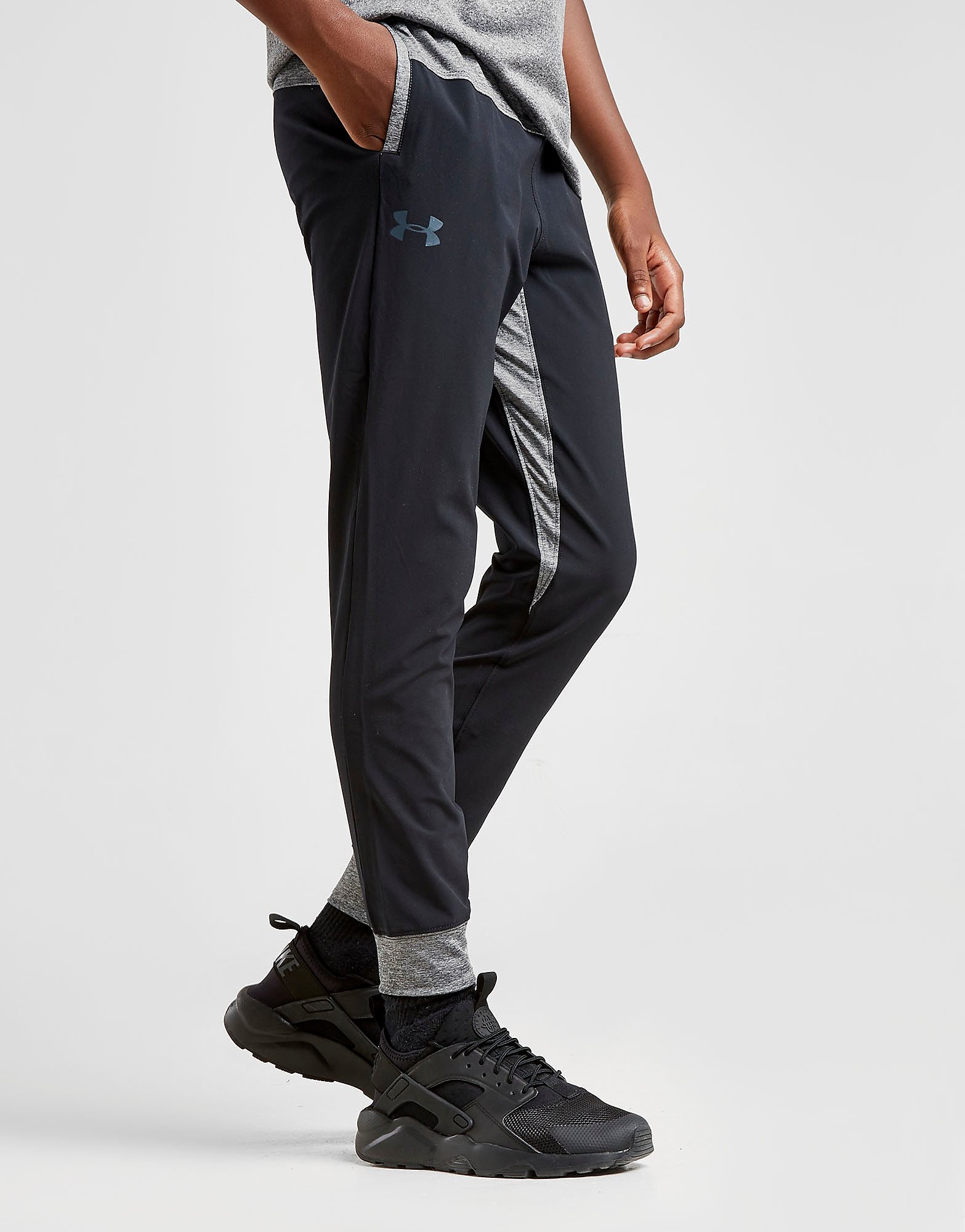 

Under Armour Woven Warm Up Track Pants Junior - Black/Grey - Kids, Black/Grey