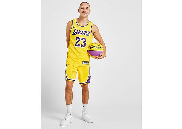 Nike NBA Los Angeles Lakers Swingman Shorts - Yellow/Purple - Mens, Yellow/Purple