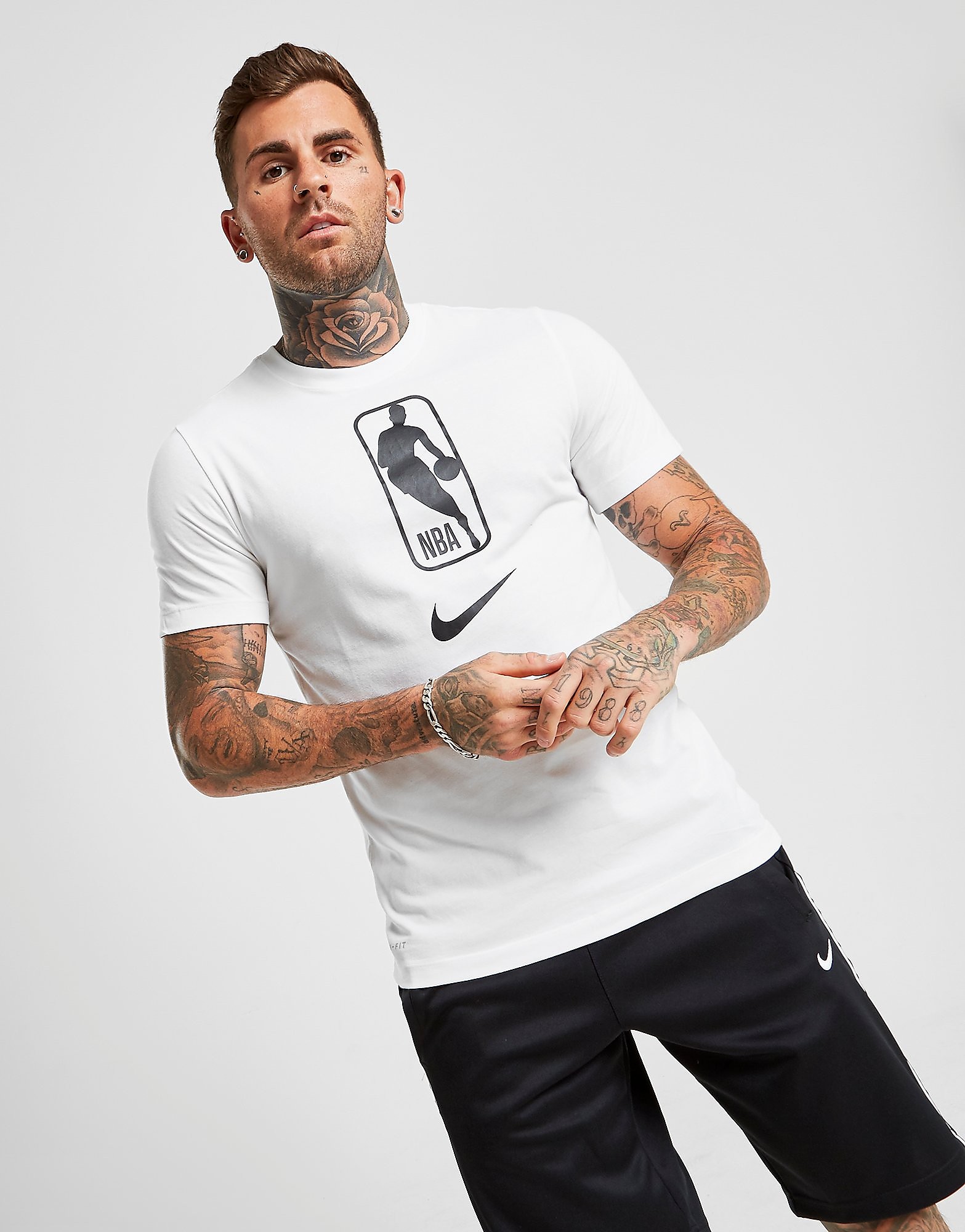 

Nike NBA T-Shirt - White/Black - Mens, White/Black