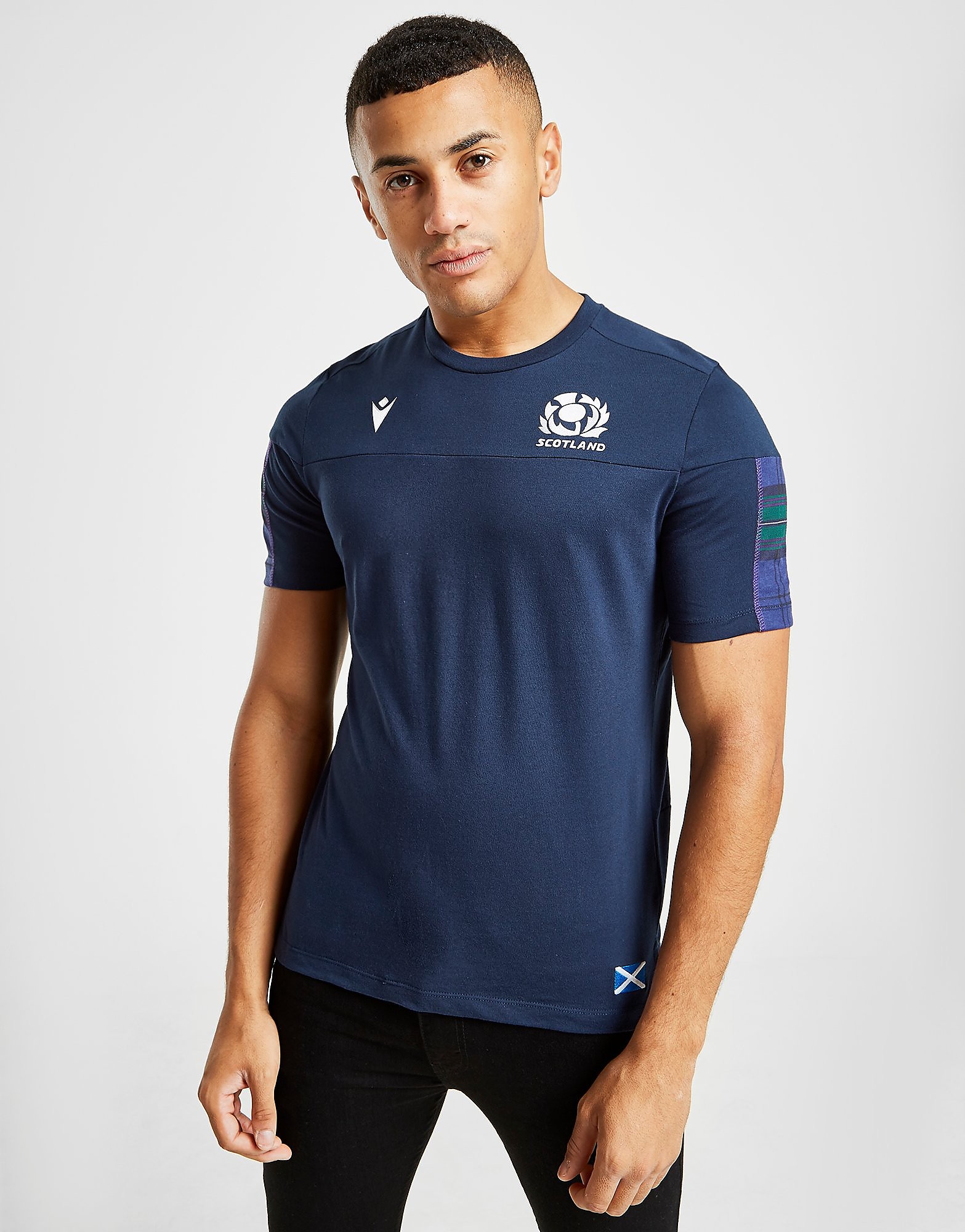 

Macron Scotland RU Cotton Short Sleeve T-Shirt - Navy - Mens, Navy