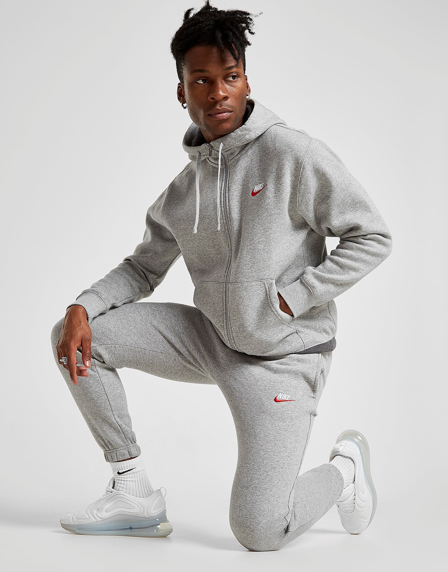 

Nike Foundation Fleece Joggers - Only at JD - Grey/White/Red - Mens, Grey/White/Red