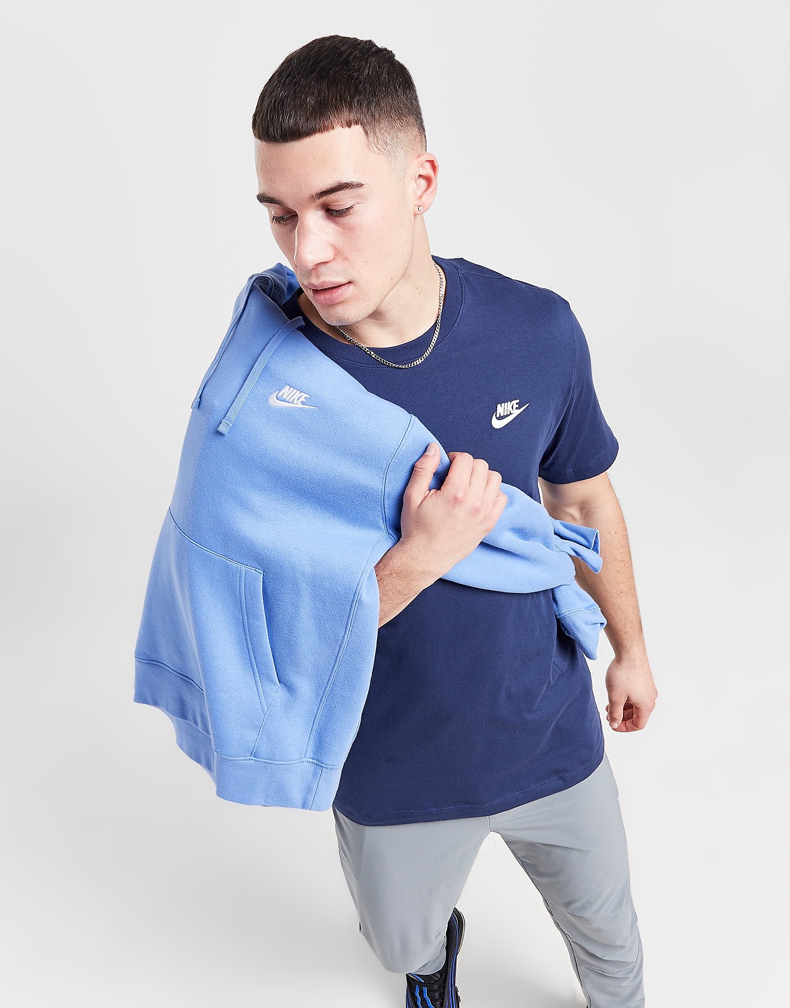 

Nike Sportswear Club T-Shirt - Navy/White, Navy/White