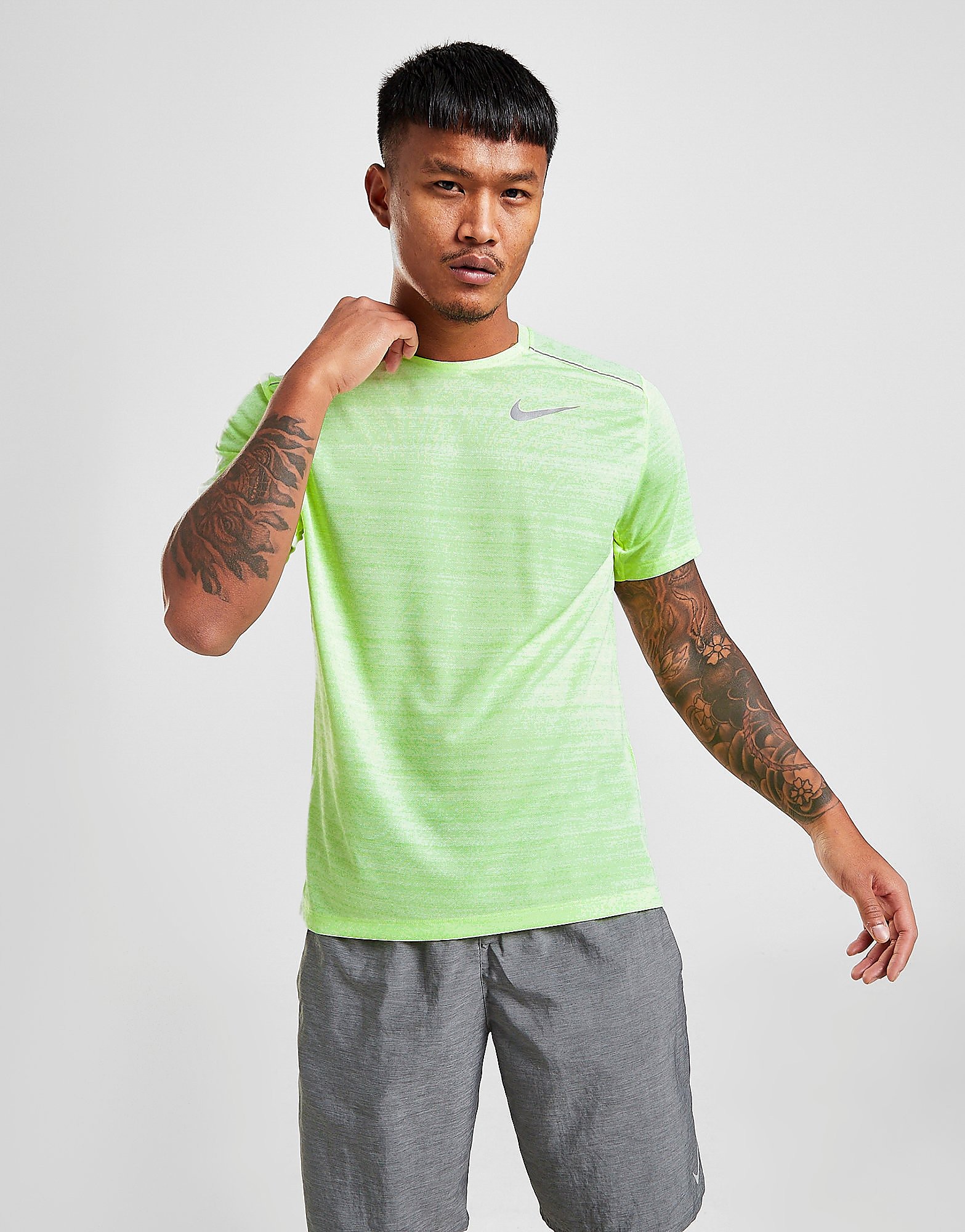 Nike miler t-paita miehet - mens, keltainen, nike