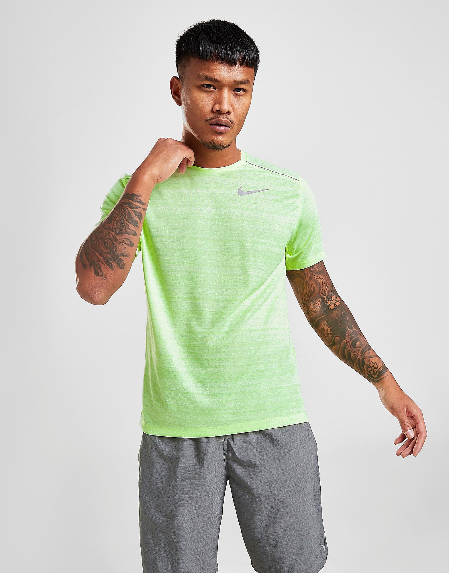 

Nike Miler Short Sleeve T-Shirt - Yellow - Mens, Yellow