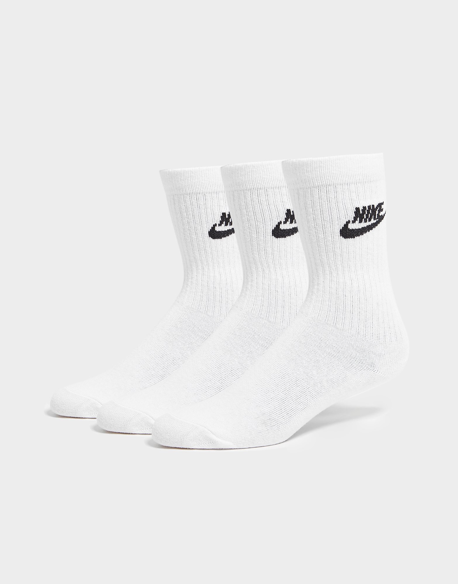 Nike 3-Pack Essential Socks - White/Black - Mens, White/Black