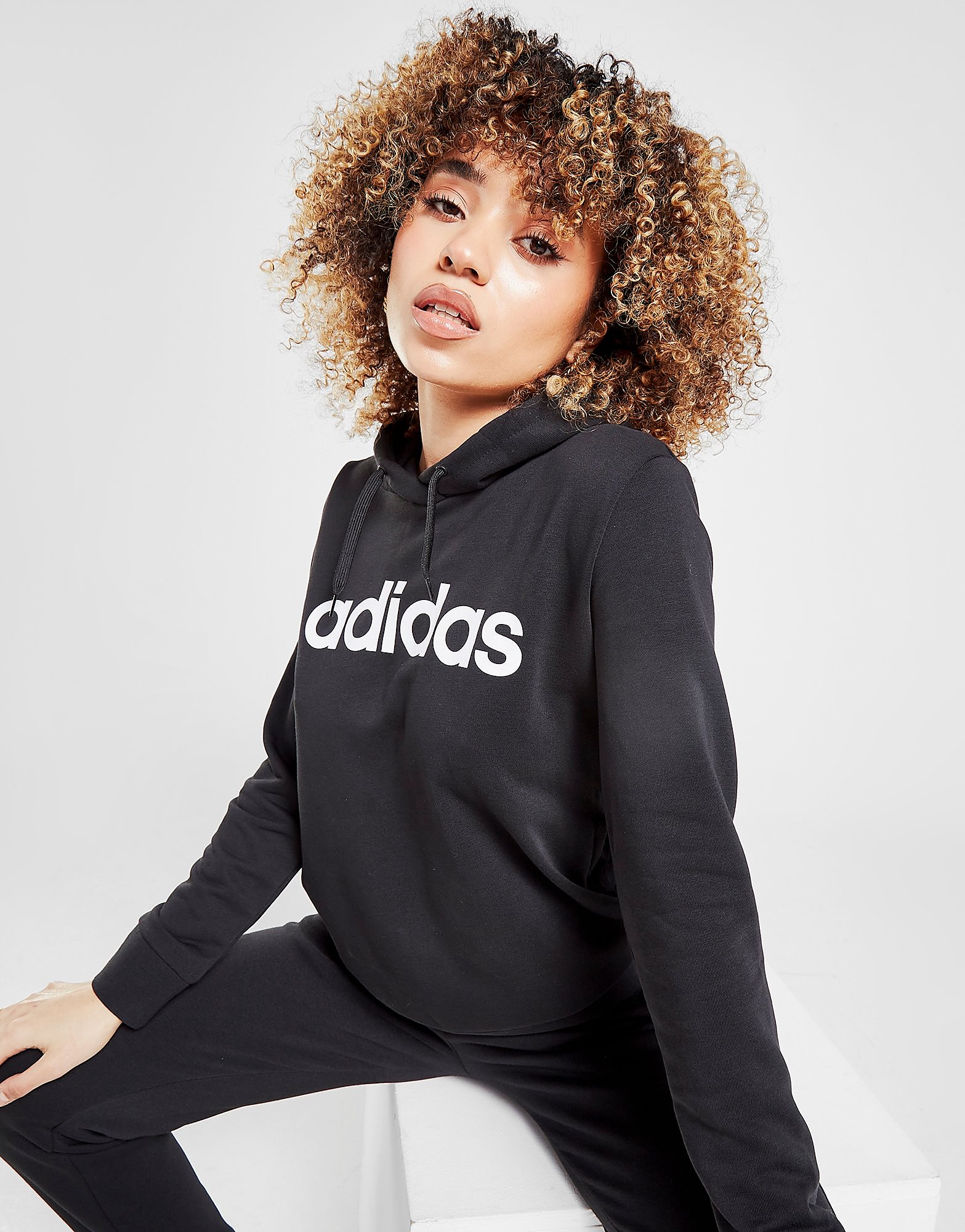 

adidas Core Overhead Hoodie - Black - Womens, Black