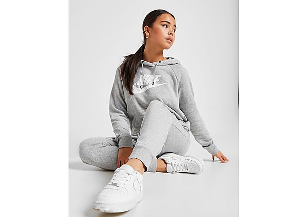 Nike Sweat à Capuche Essential Logo - Dark Grey Heather/Matte Silver/White/White, Dark Grey Heather/