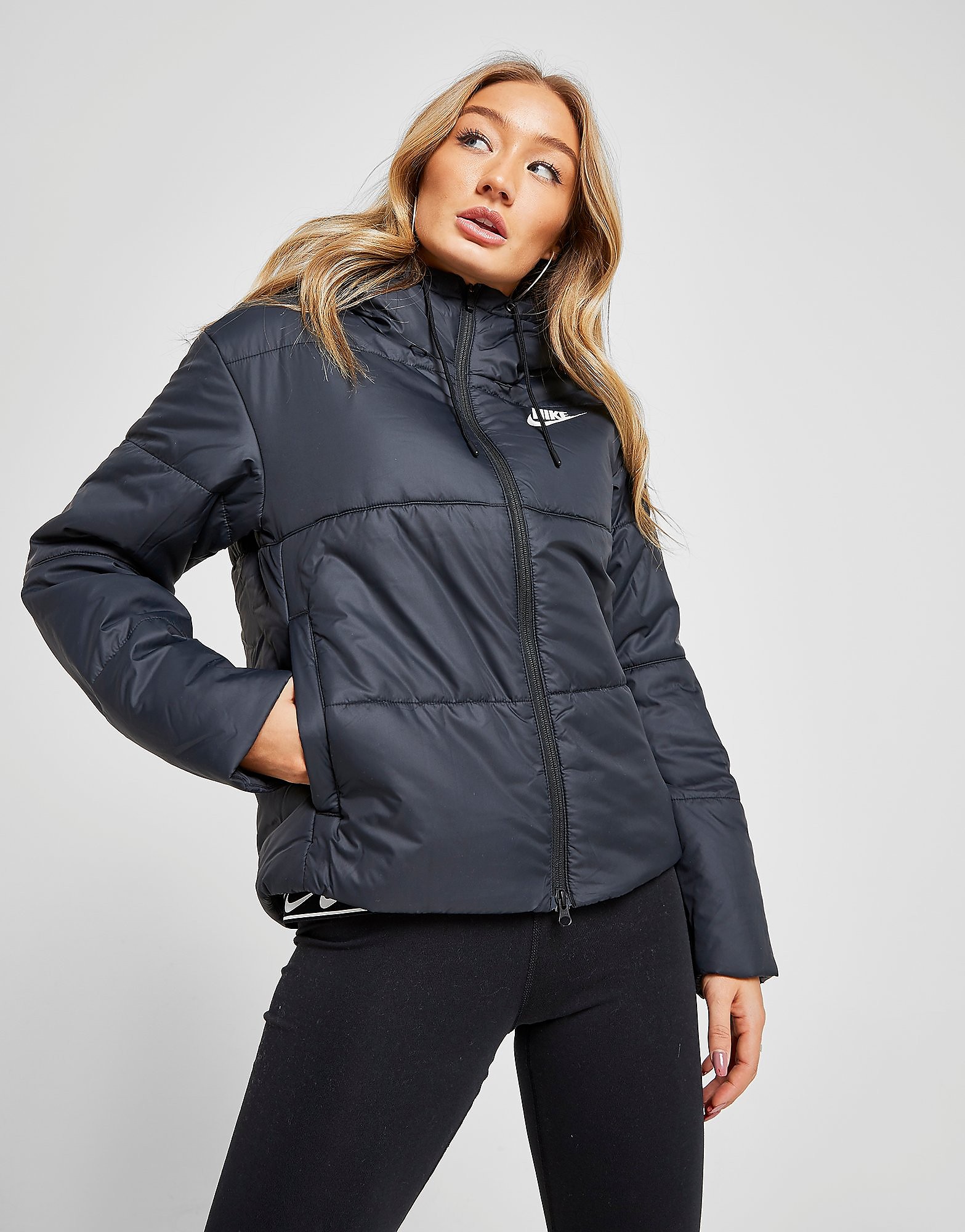 

Nike Swoosh Padded Jacket - Black - Womens, Black