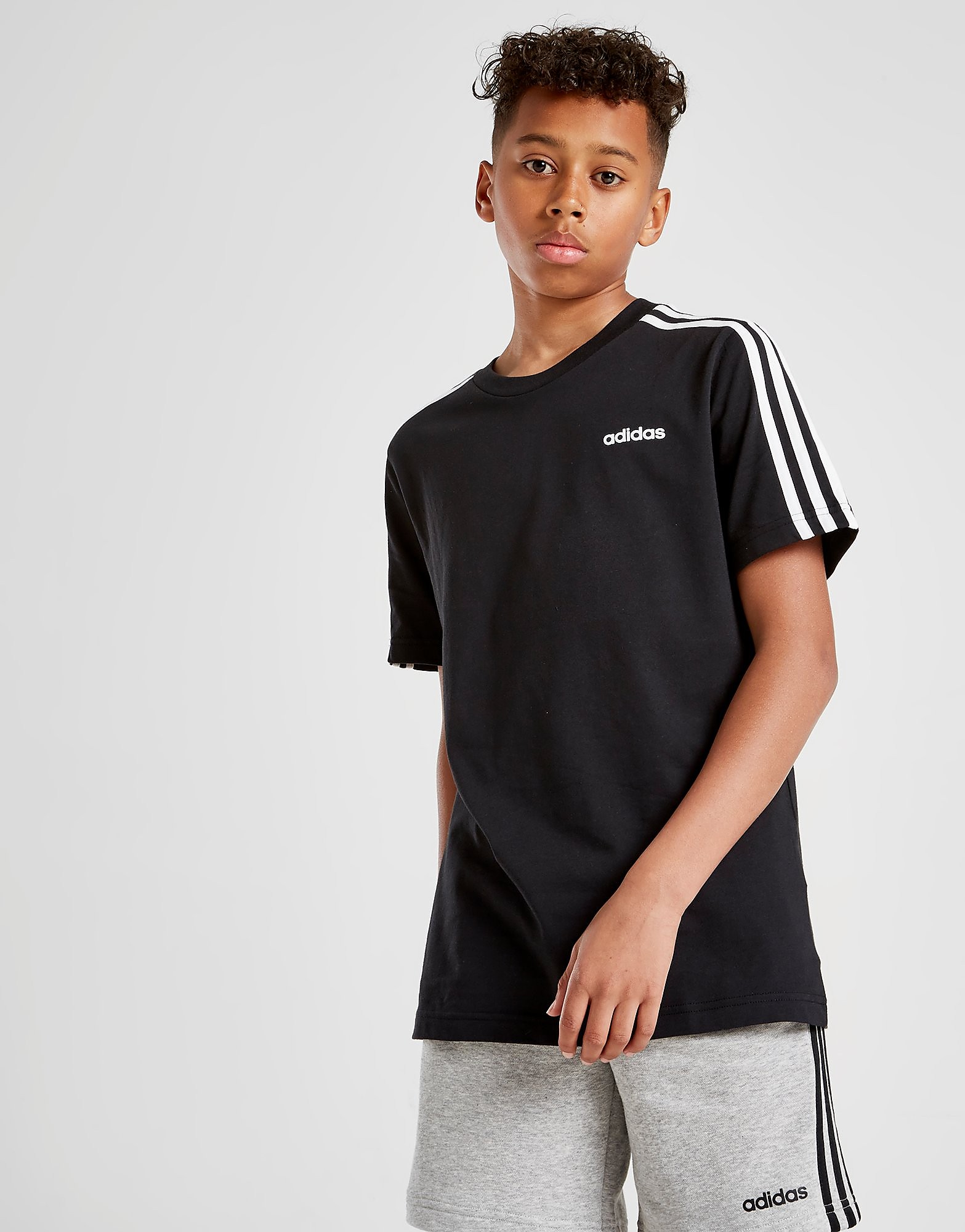 

adidas 3-Stripes T-Shirt Junior - Black/White, Black/White
