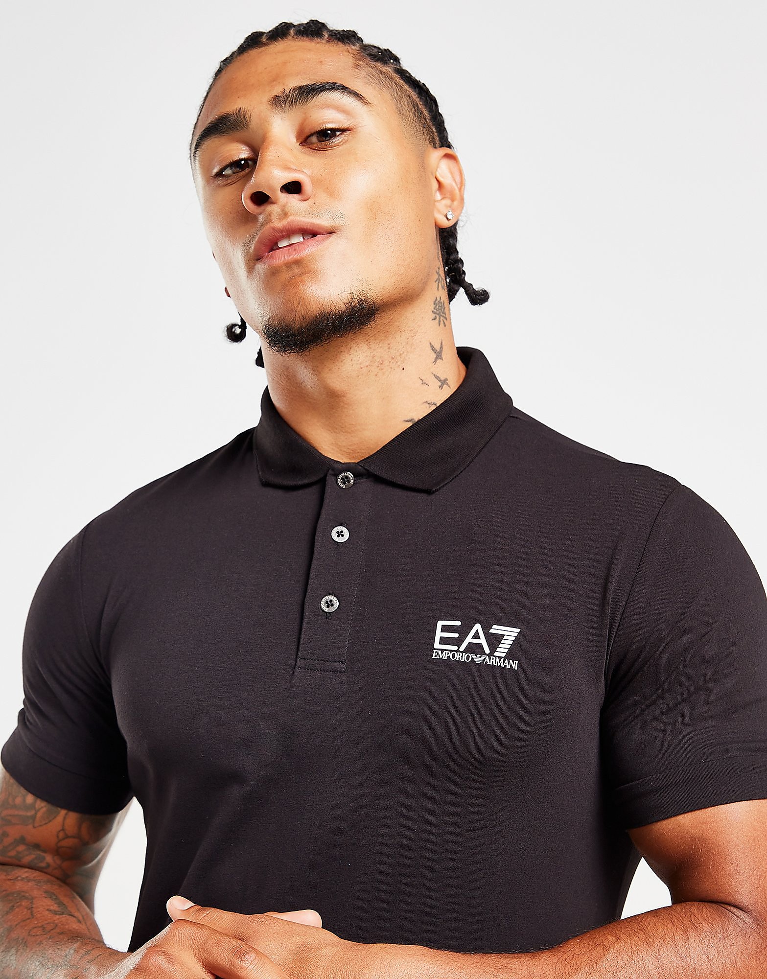 

Emporio Armani EA7 Short Sleeve Core Polo Shirt - Black - Mens, Black