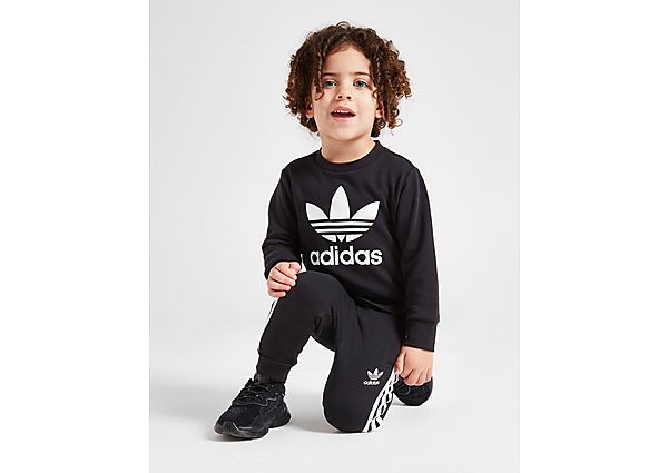 adidas Originals Ensemble de Survêtement Logo Crew Bébé - Black / White/White, Black / White/White