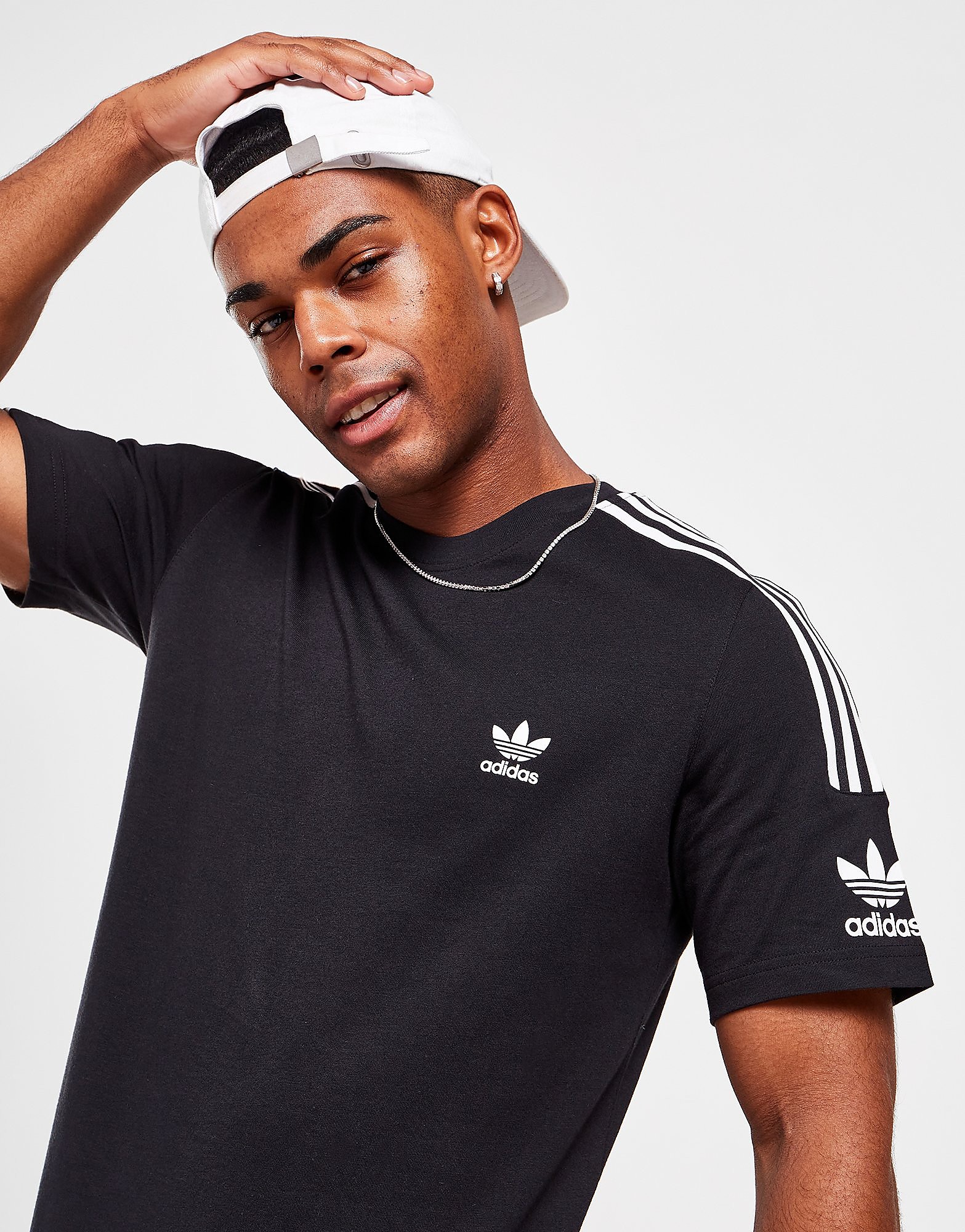 

adidas Originals Lock Up Logo Short Sleeve T-Shirt - Black/White - Mens, Black/White