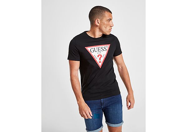 GUESS T-shirt Core Tri Logo Homme - Black/White/Red, Black/White/Red
