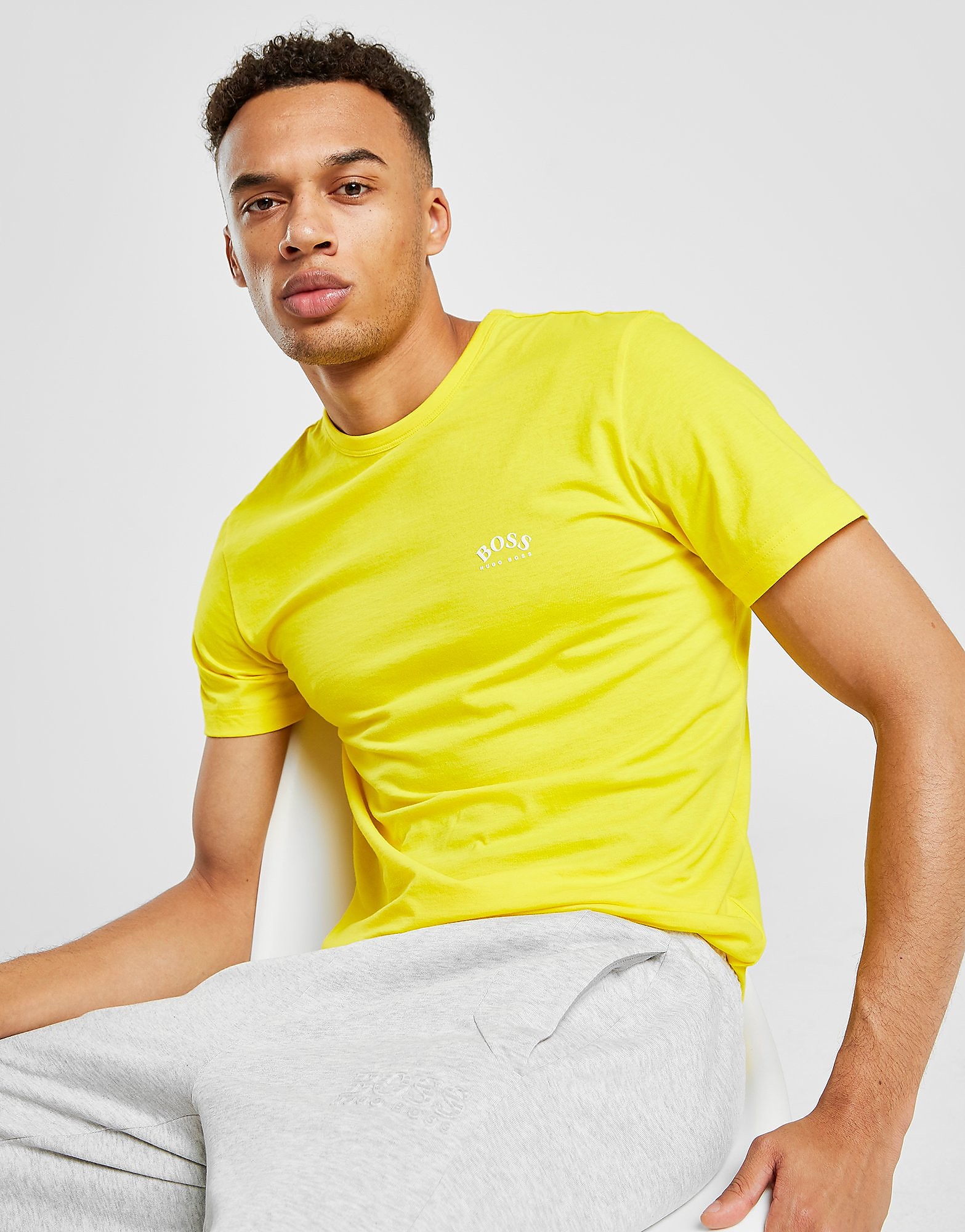 Boss Core T Shirt Geel Heren boss kopen in de aanbieding