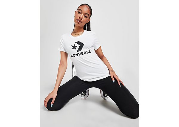 Converse T-Shirt Manches Courtes Star Chevron Femme - Black, Black