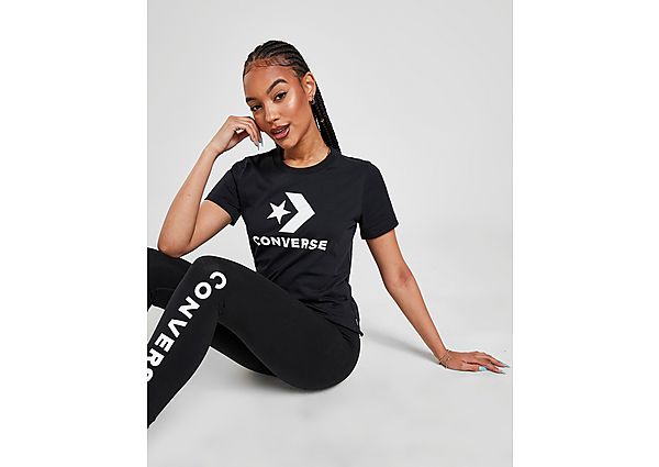 Converse T-Shirt Manches Courtes Star Chevron Femme - White, White