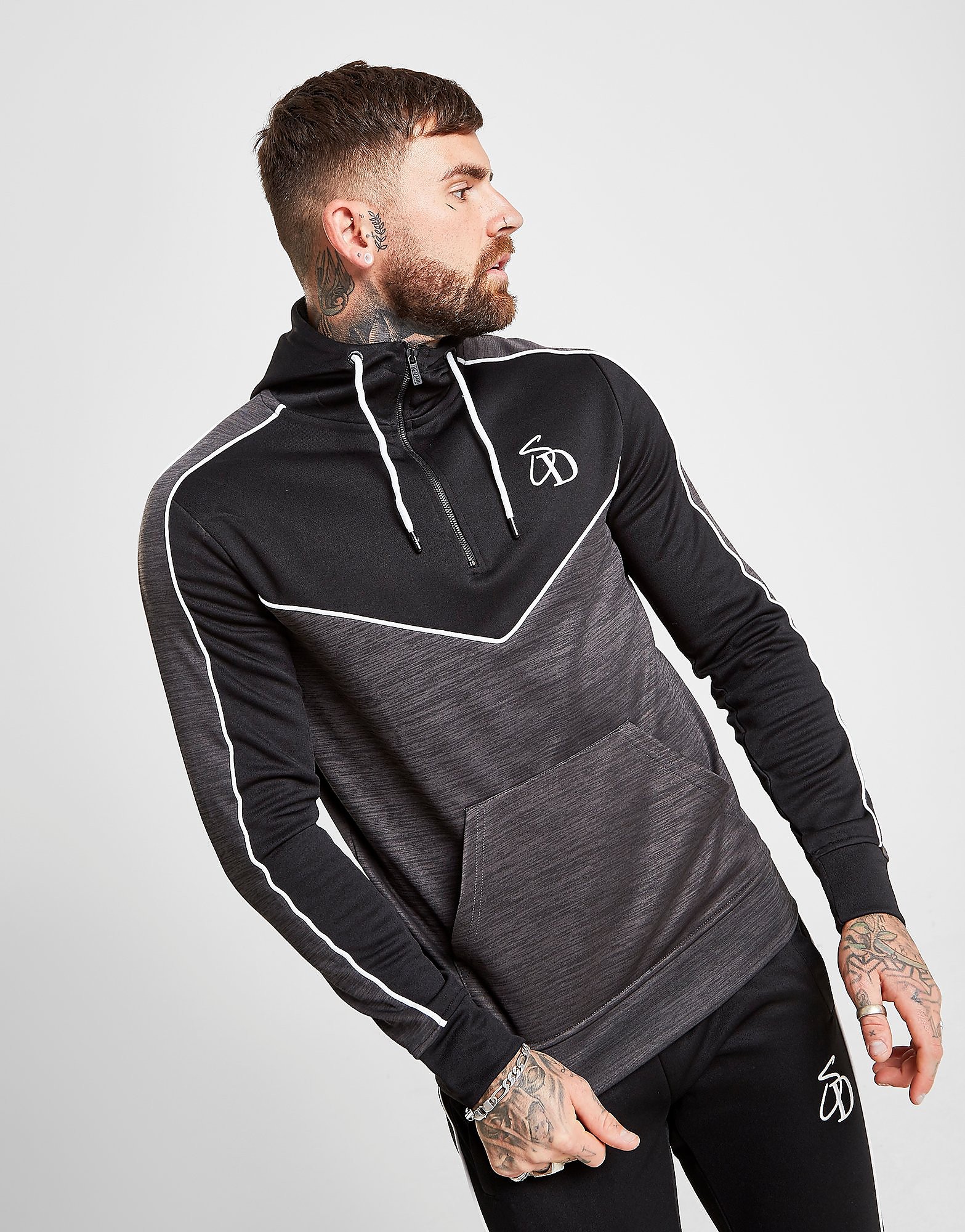 Supply Demand Retro Pipe Hoodie Heren Zwart supply demand kopen in de aanbieding