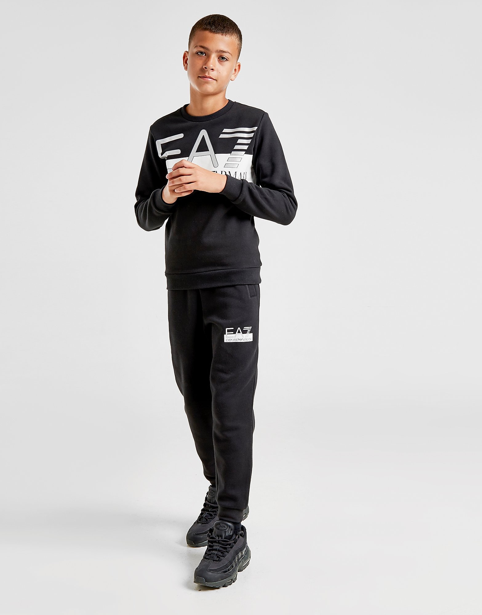

Emporio Armani EA7 Oversized Logo Joggers Junior - Black/White - Kids, Black/White