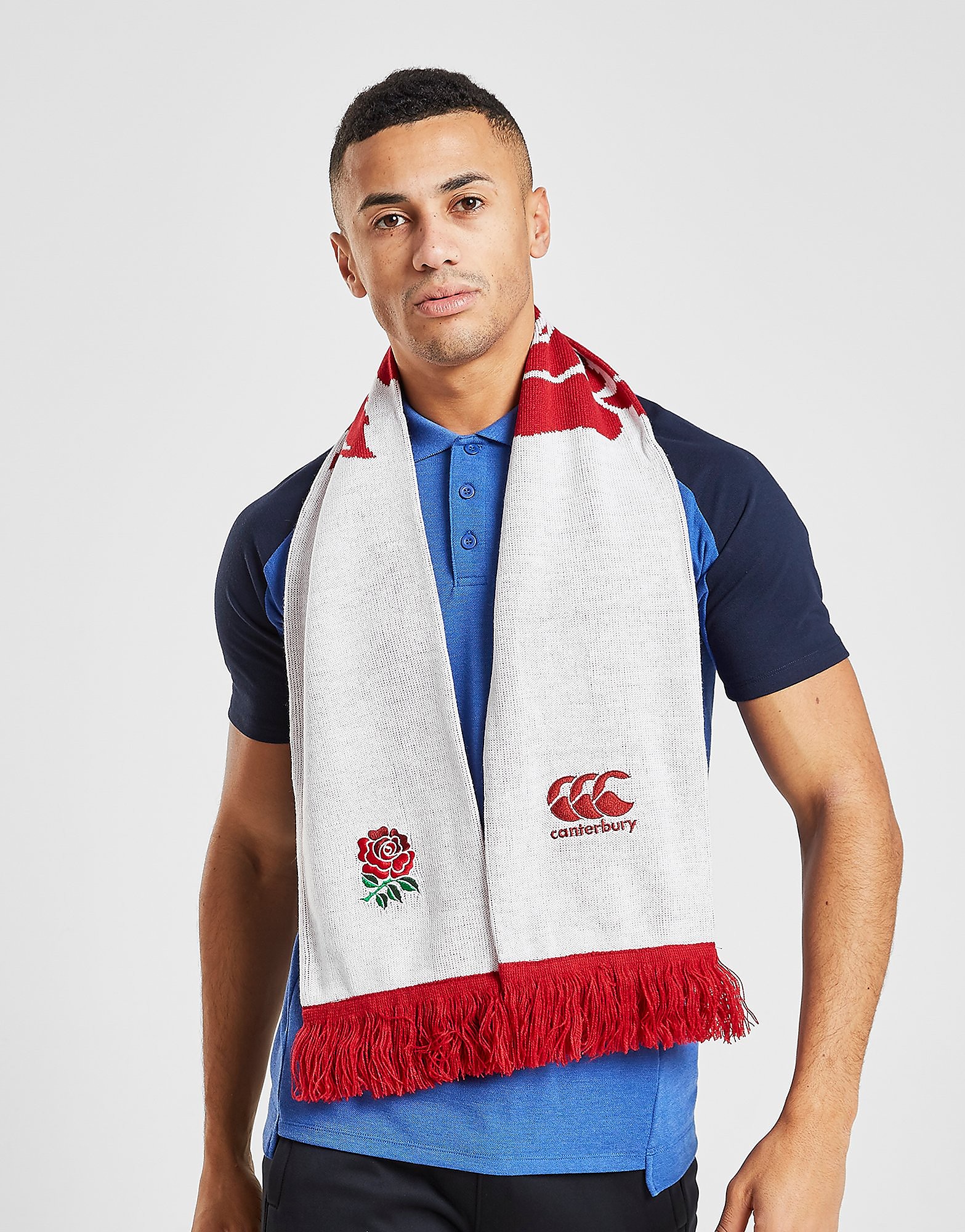 Canterbury England RFU Scarf - White/Red - Womens, White/Red