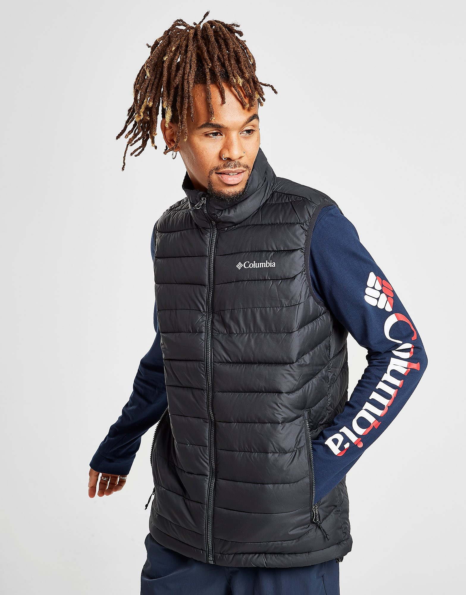 

Columbia Powder Lite Gilet - Black/White - Mens, Black/White