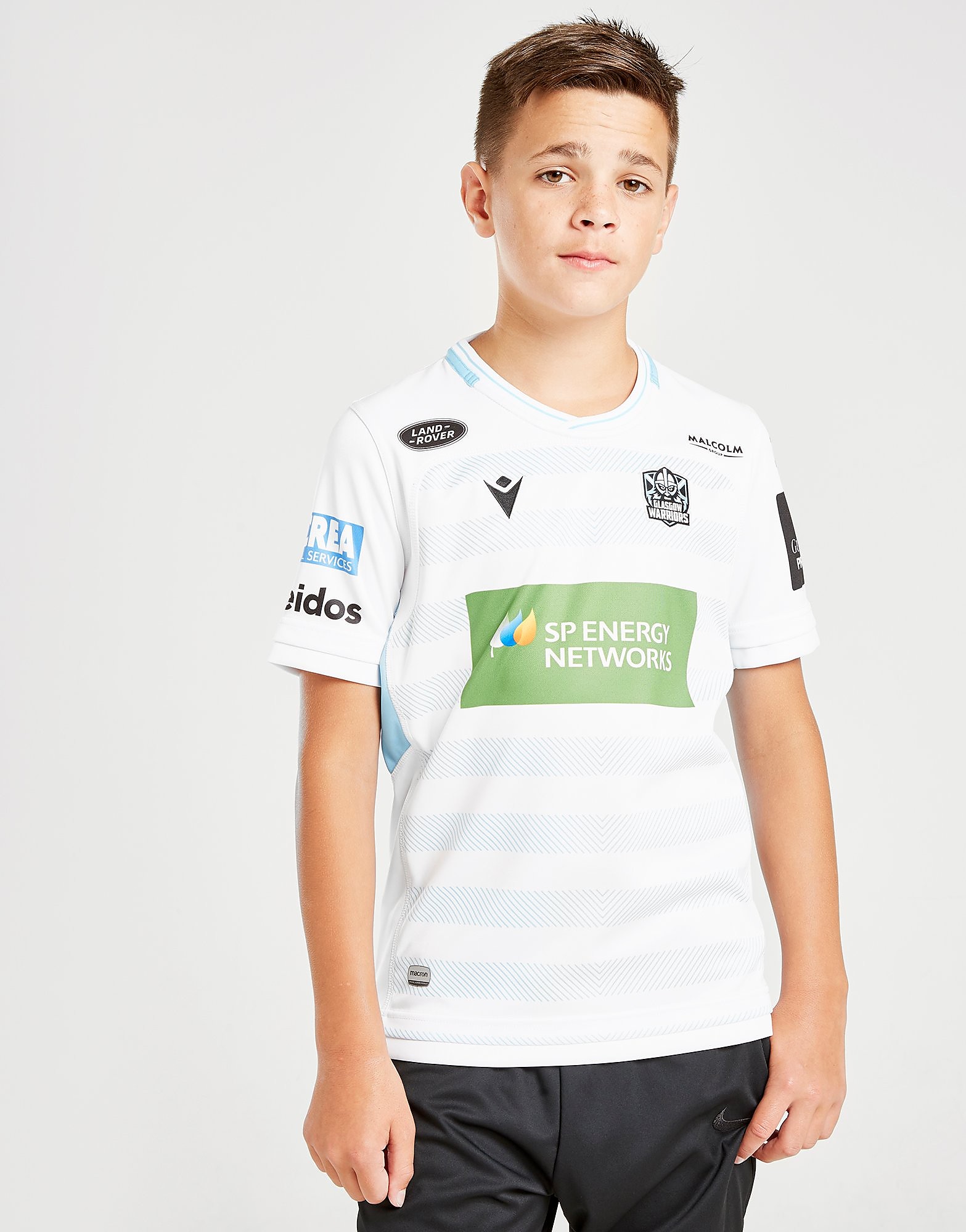 

Macron Glasgow Warriors 2019/20 Away Shirt Junior - White/Blue - Kids, White/Blue