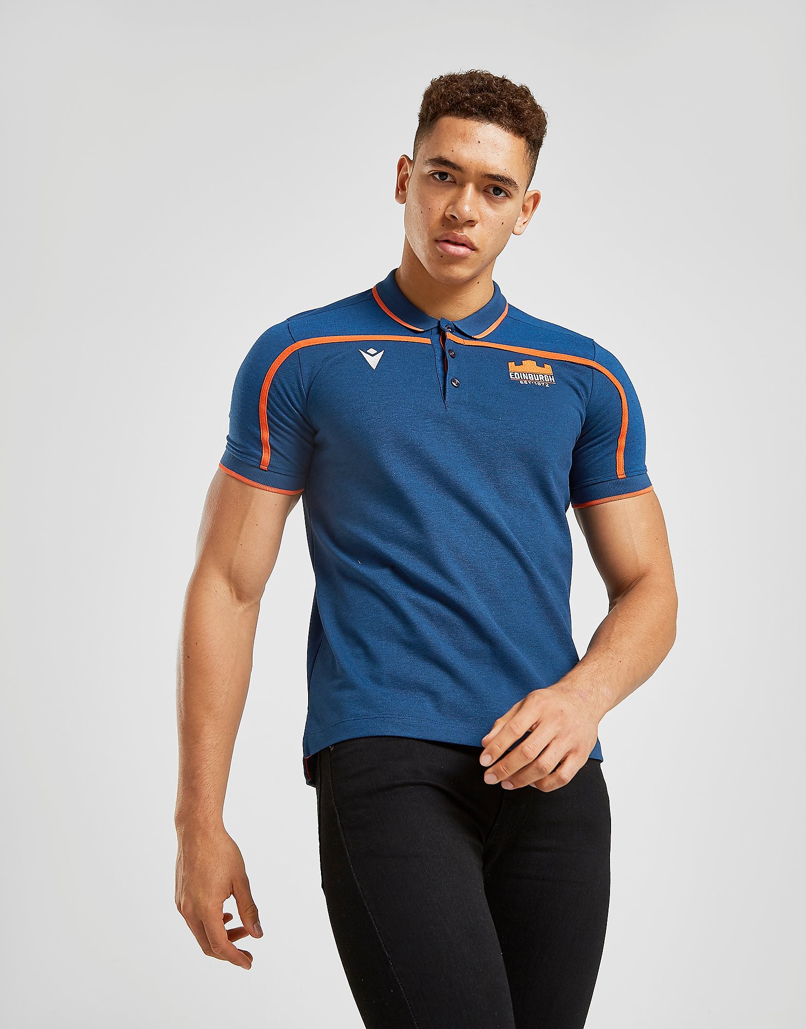 Macron Edinburgh Rugby 2019/20 Polo, Celeste