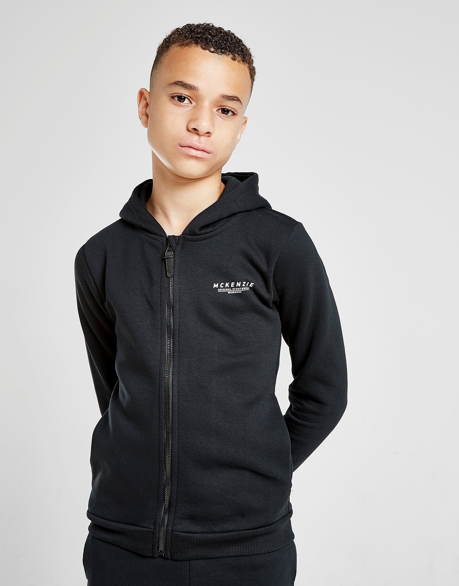 

McKenzie Essential Zip Through Hoodie Junior - Only at JD - Black/White - Kids, Black/White