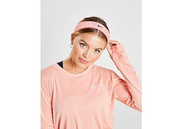 Nike Swoosh Headband - Pink/Grey - Womens, Pink/Grey